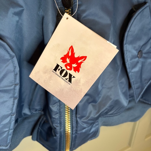NWT Fox Outdoor MA-1 Reversible Bomber Jacket Men's M Blue/Orange Flight - Picture 2 of 7